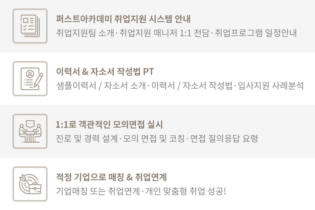 취업지원 프로세스